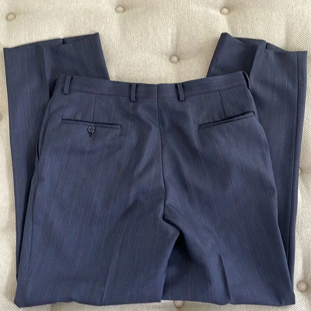 Vintage Hickey Freeman 2 Button Suit Flat Front Pants 41L